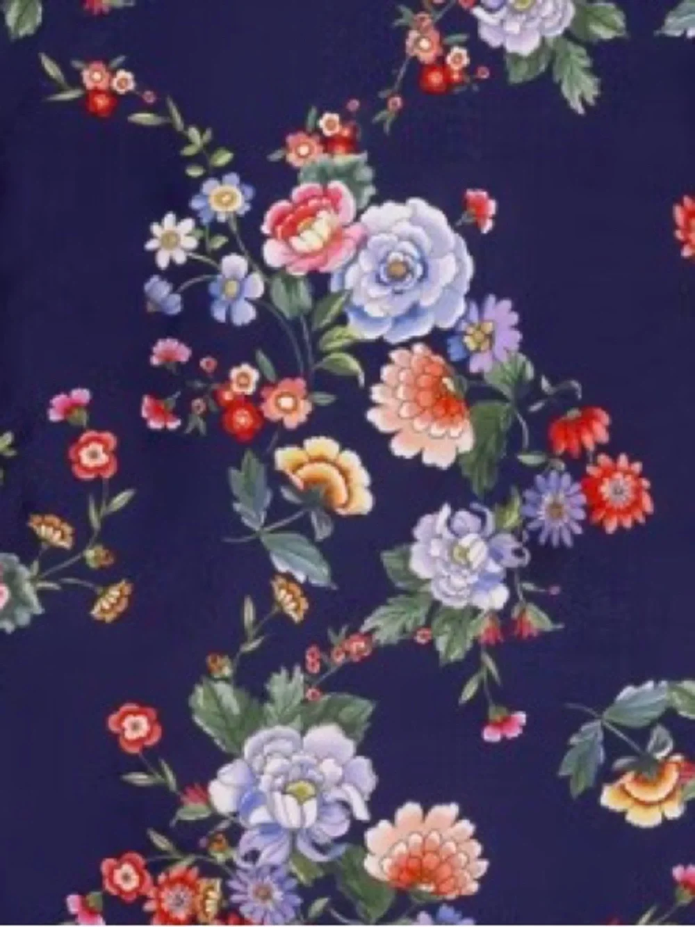 NEW Johnny Was Elsa Silk Scarf Floral Braided Tassels Large Blue Pink 44